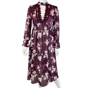 Clover and Scout Floral Maxi Dress Sheer